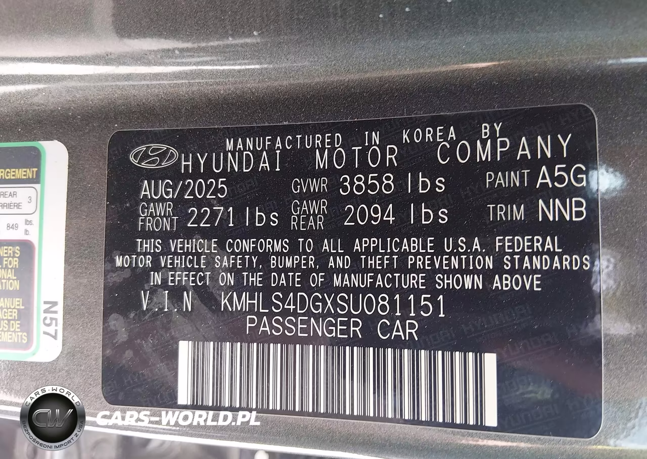 2025 Hyundai Elantra Sel Convenience VIN:KMHLS4DGXSU081151 - 9