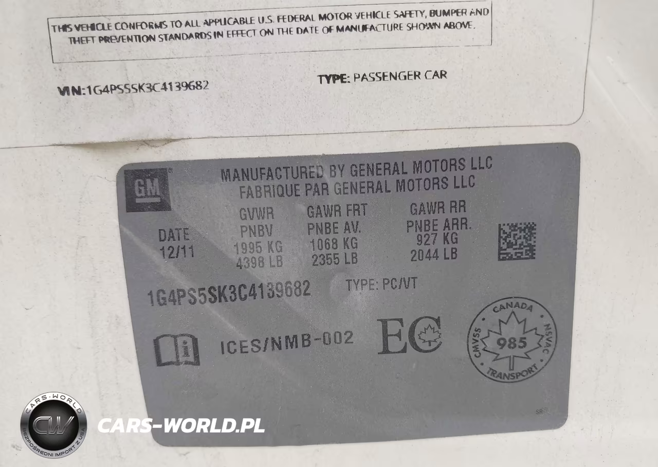 2012 Buick Verano Leather Group VIN:1G4PS5SK3C4139682 - 9