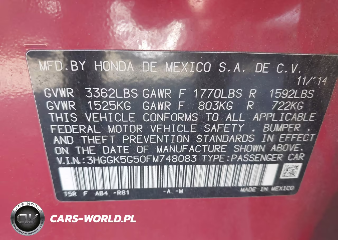 2015 Honda Fit Lx VIN:3HGGK5G50FM748083 - 9