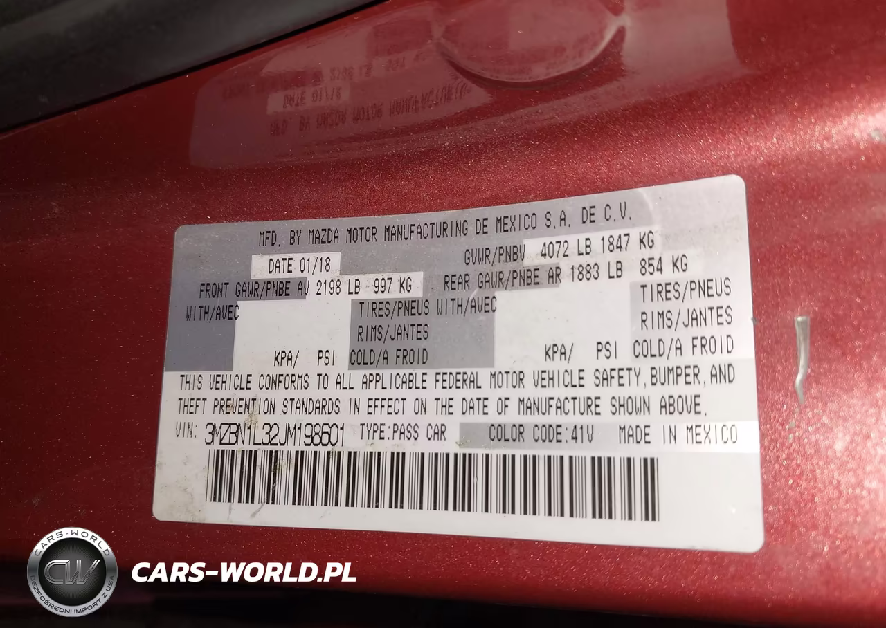 2018 Mazda Mazda3 Touring VIN:3MZBN1L32JM198601 - 9
