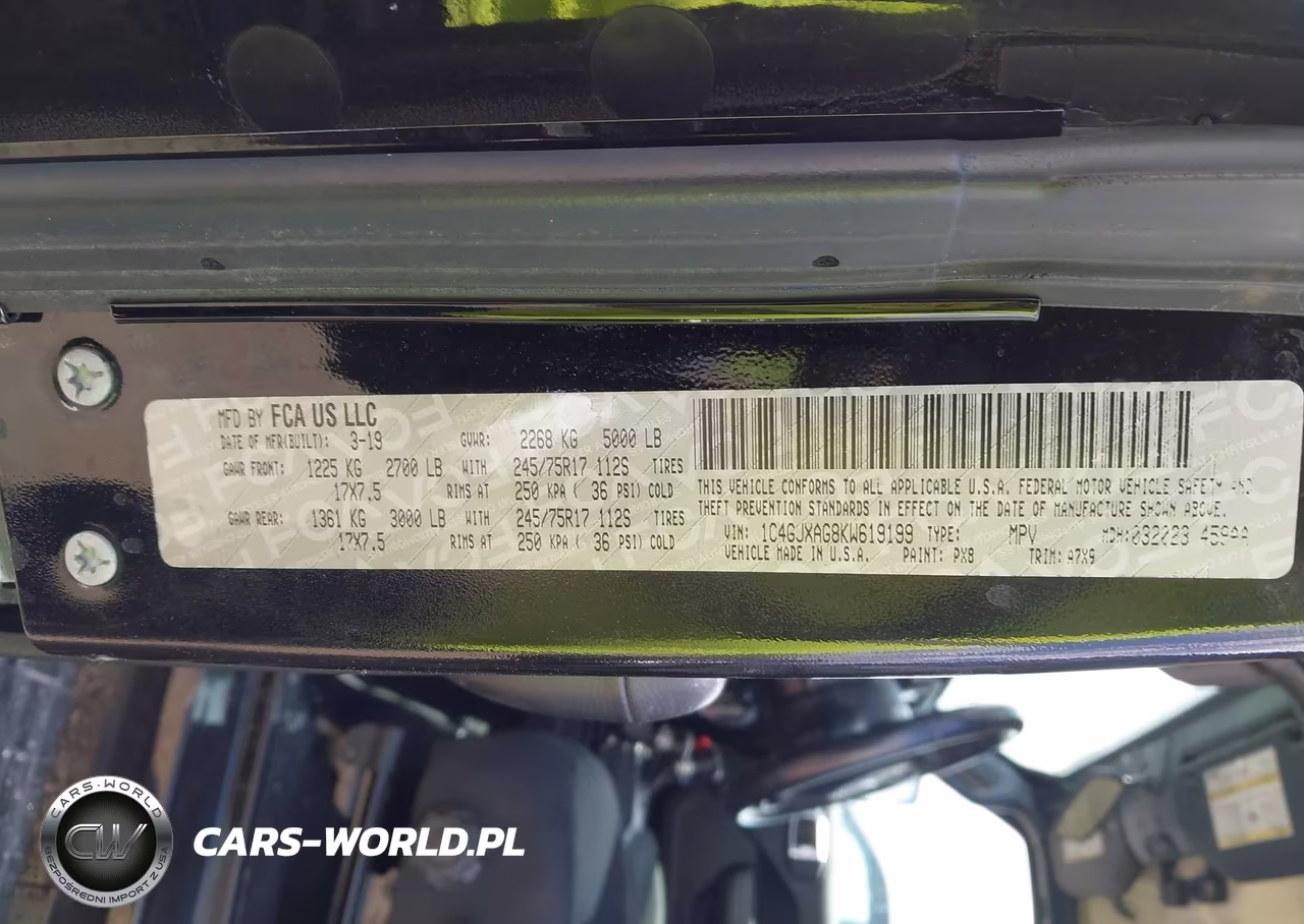 2019 Jeep Wrangler Sport S 4X4 VIN:1C4GJXAG8KW619199 - 9