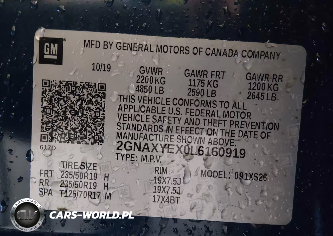 2020 Chevrolet Equinox Awd Premier 2.0L Turbo VIN:2GNAXYEX0L6160919 - 9