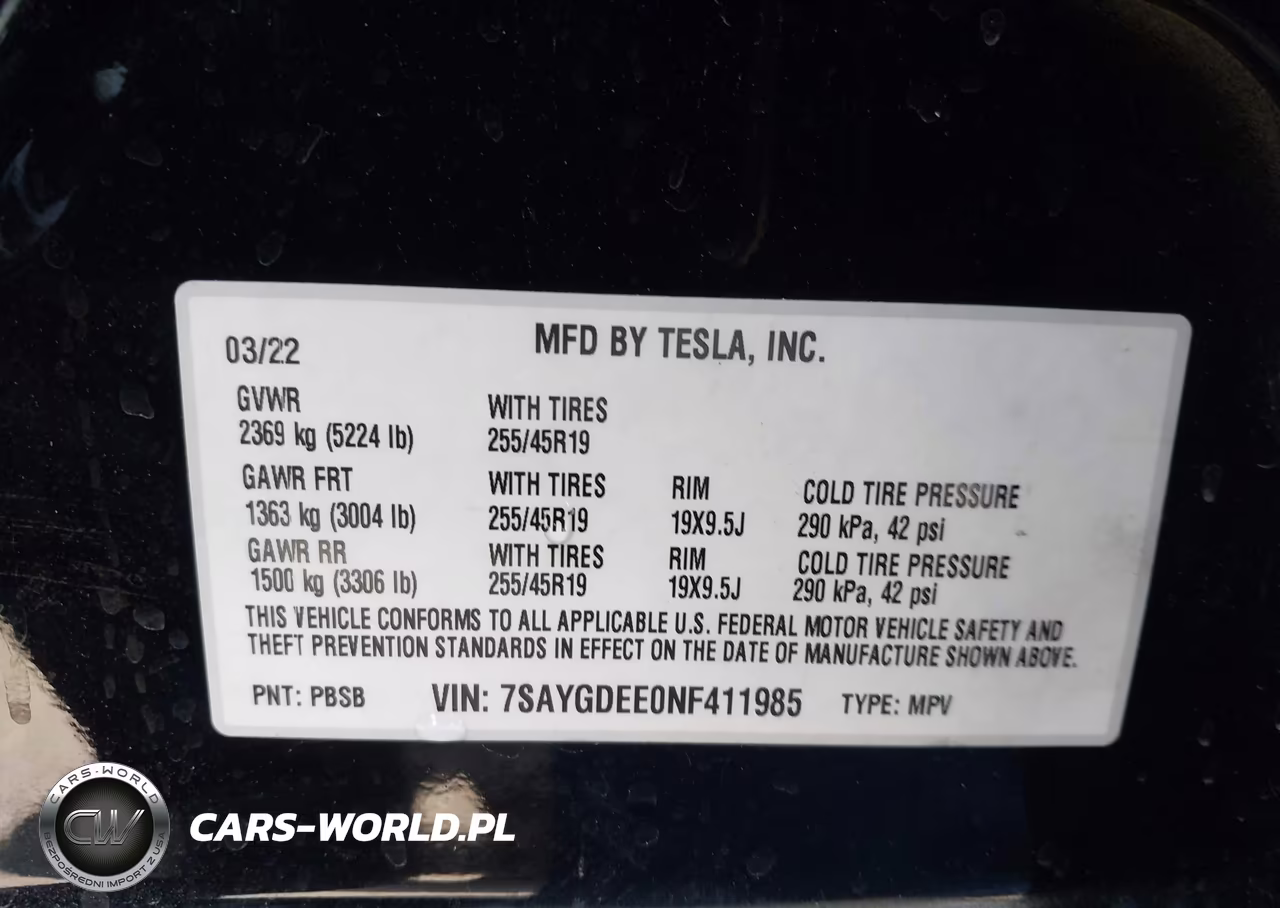 2022 Tesla Model Y Long Range Dual Motor All-Wheel Drive VIN:7SAYGDEE0NF411985 - 9