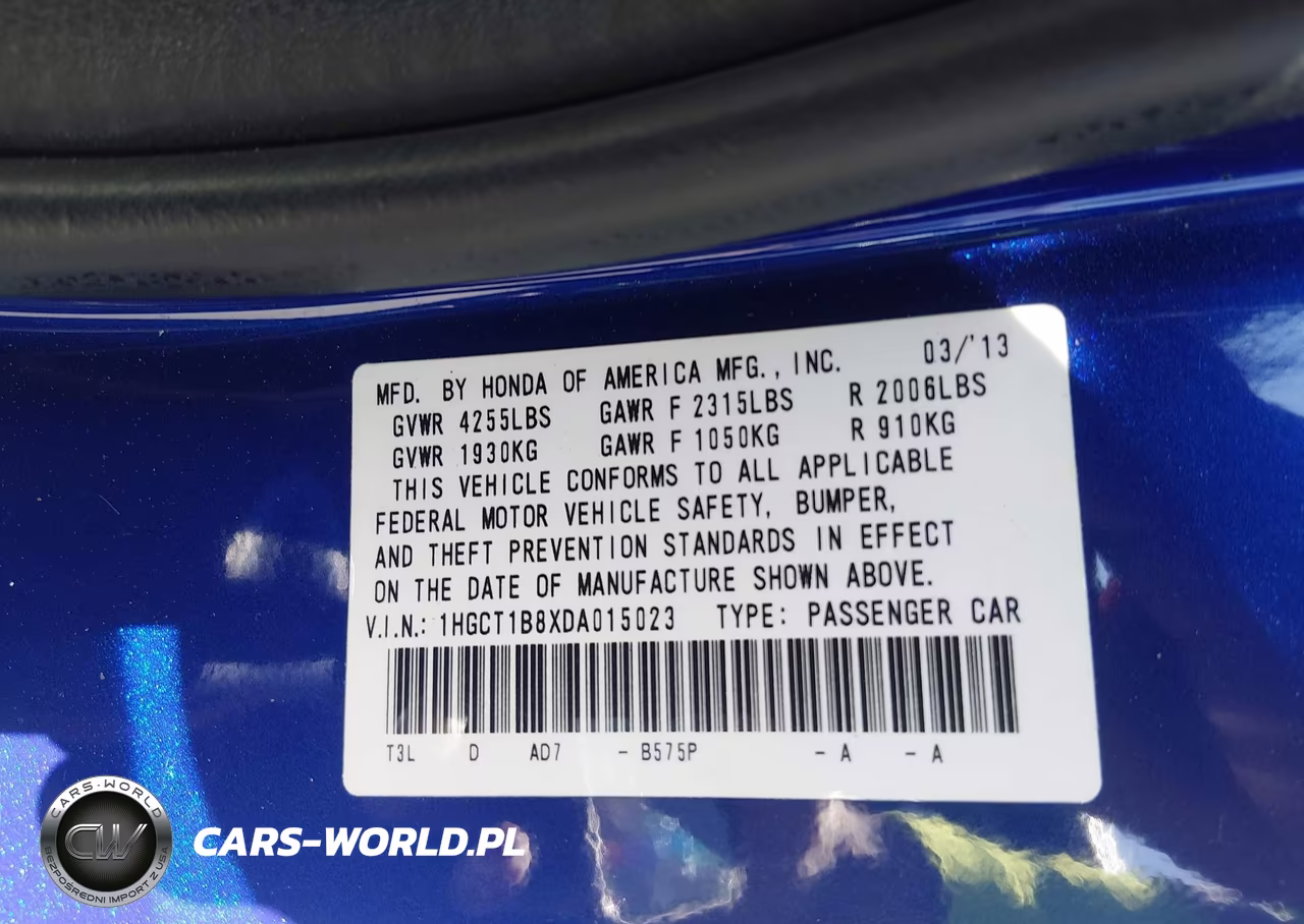 2013 Honda Accord Ex-L VIN:1HGCT1B8XDA015023 - 9