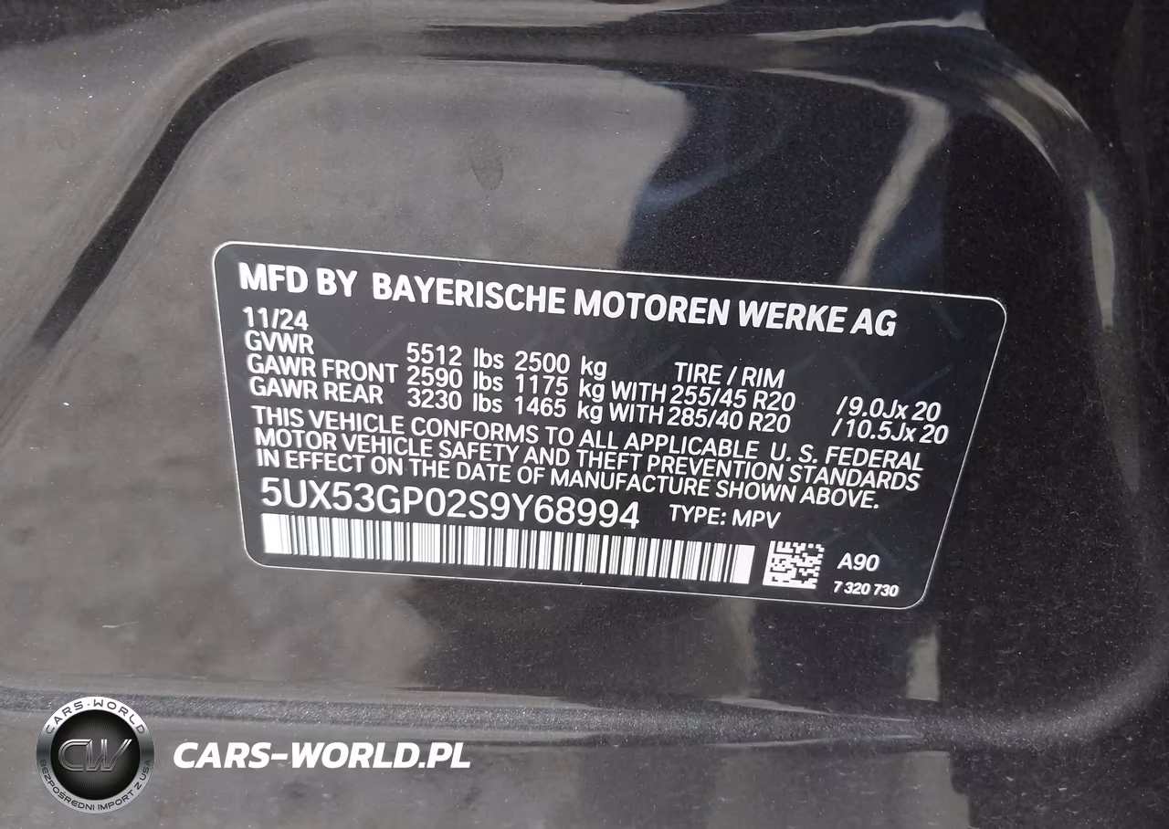 2025 BMW X3 30 xDrive VIN:5UX53GP02S9Y68994 - 9