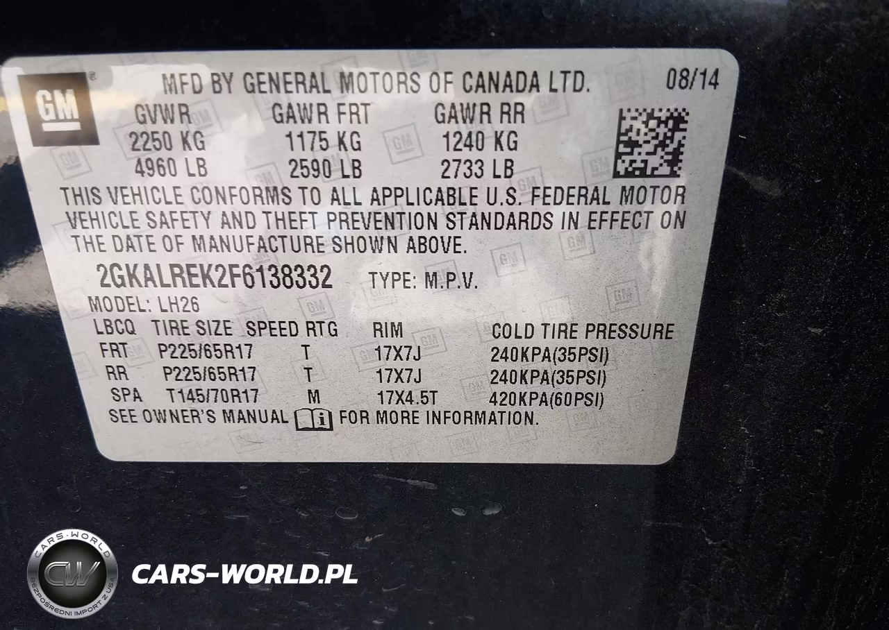 2015 GMC Terrain Sle-2 VIN:2GKALREK2F6138332 - 9