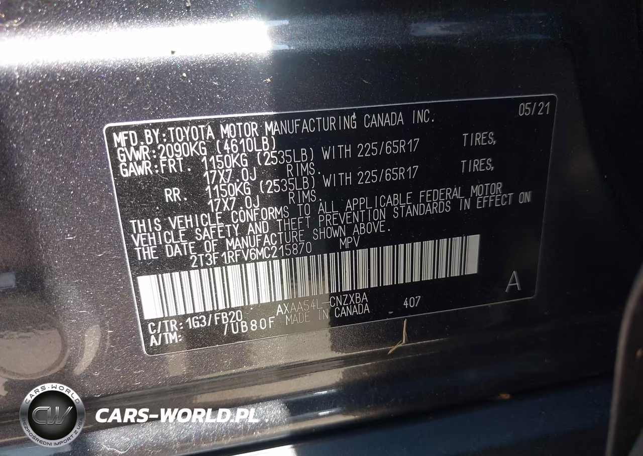 2021 Toyota Rav4 Le VIN:2T3F1RFV6MC215870 - 9