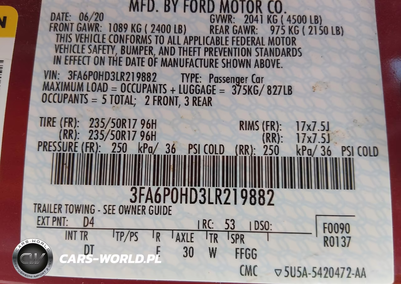2020 Ford Fusion Se VIN:3FA6P0HD3LR219882 - 9