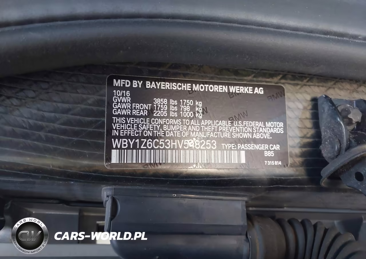 2017 BMW I3 94 Ah VIN:WBY1Z6C53HV548253 - 9