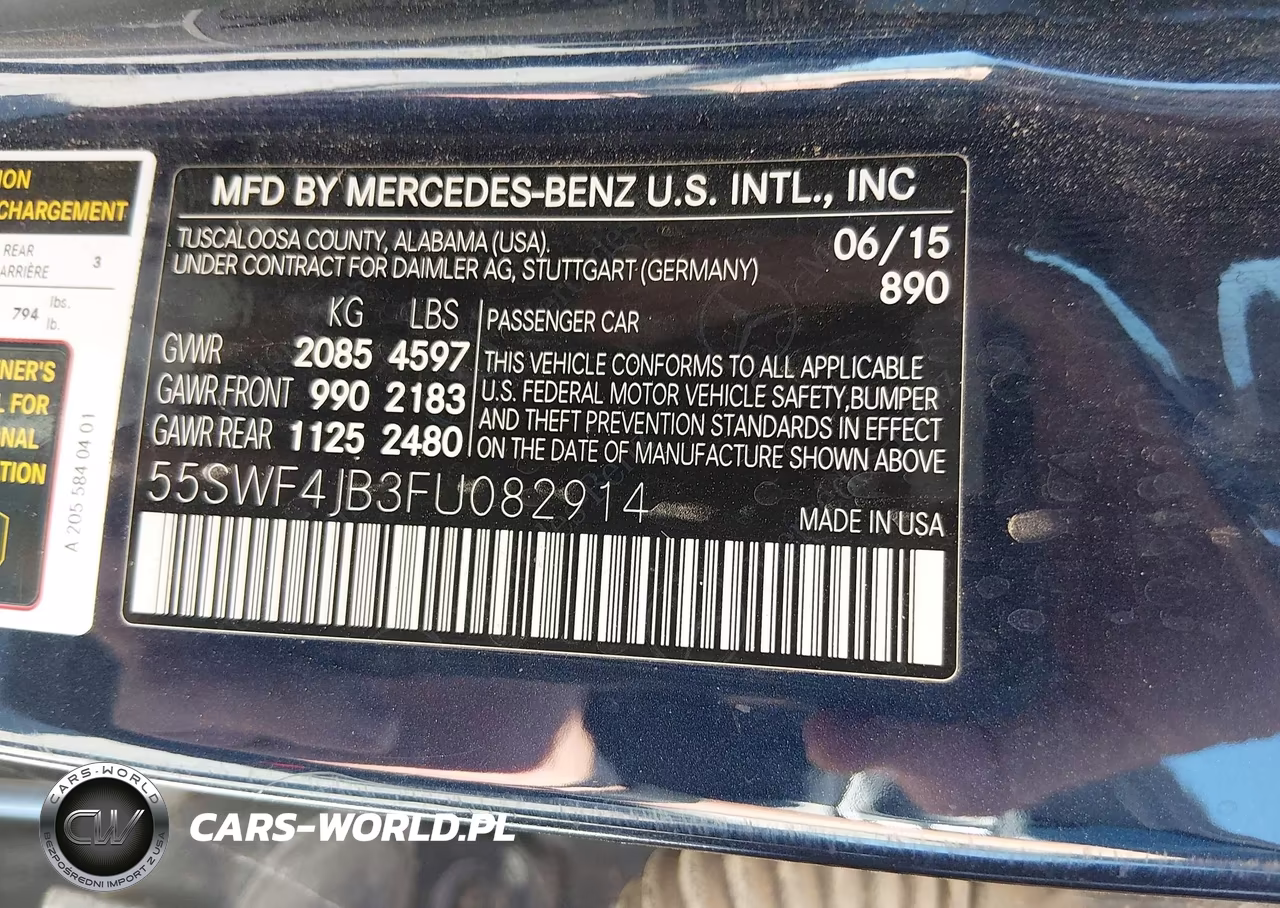 2015 Mercedes-Benz C 300 VIN:55SWF4JB3FU082914 - 9