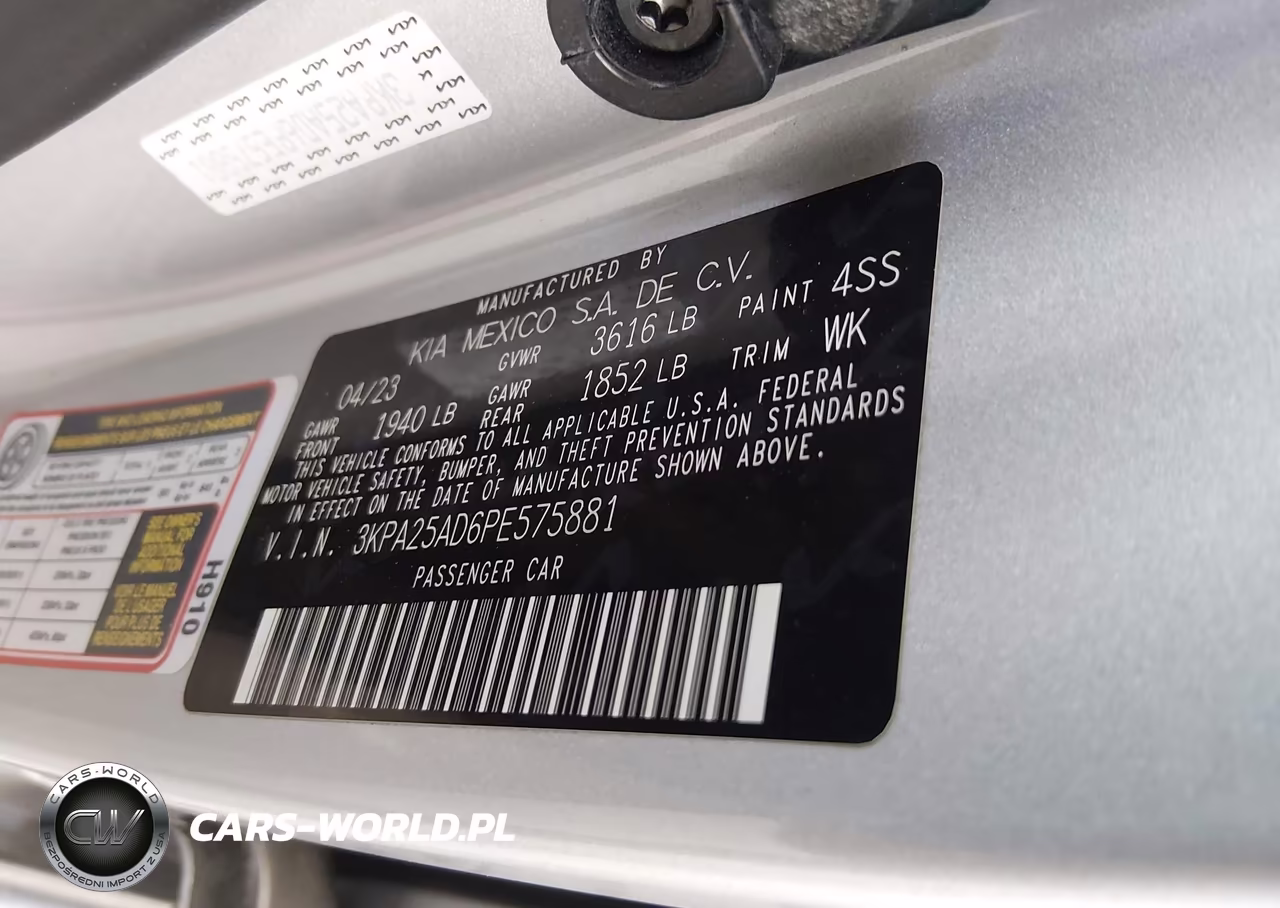 2023 Kia Rio 5-Door S VIN:3KPA25AD6PE575881 - 9