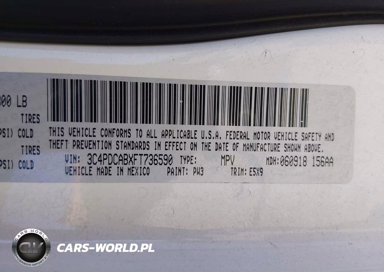 2015 Dodge Journey Se VIN:3C4PDCABXFT736590 - 9