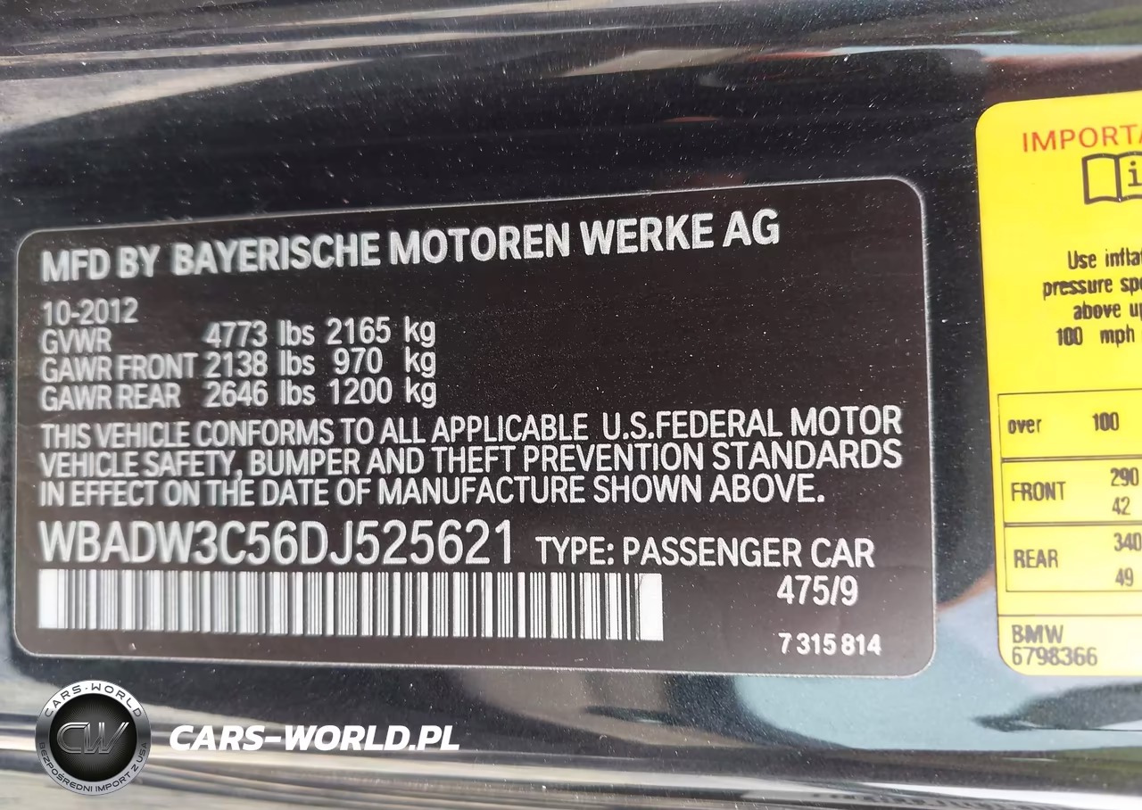 2013 BMW 328 I VIN:WBADW3C56DJ525621 - 9