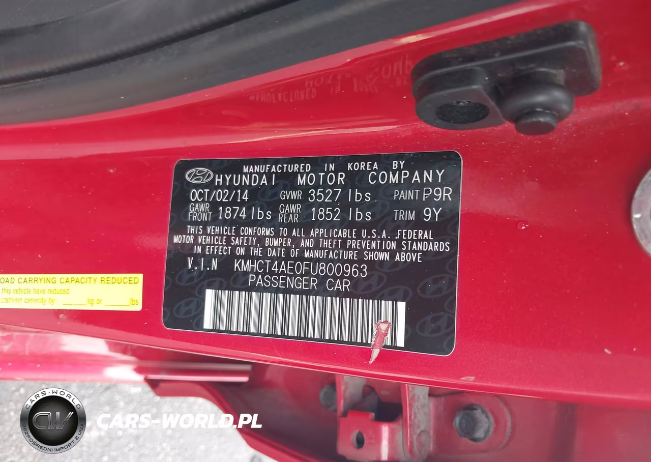 2015 Hyundai Accent Gls VIN:KMHCT4AE0FU800963 - 9