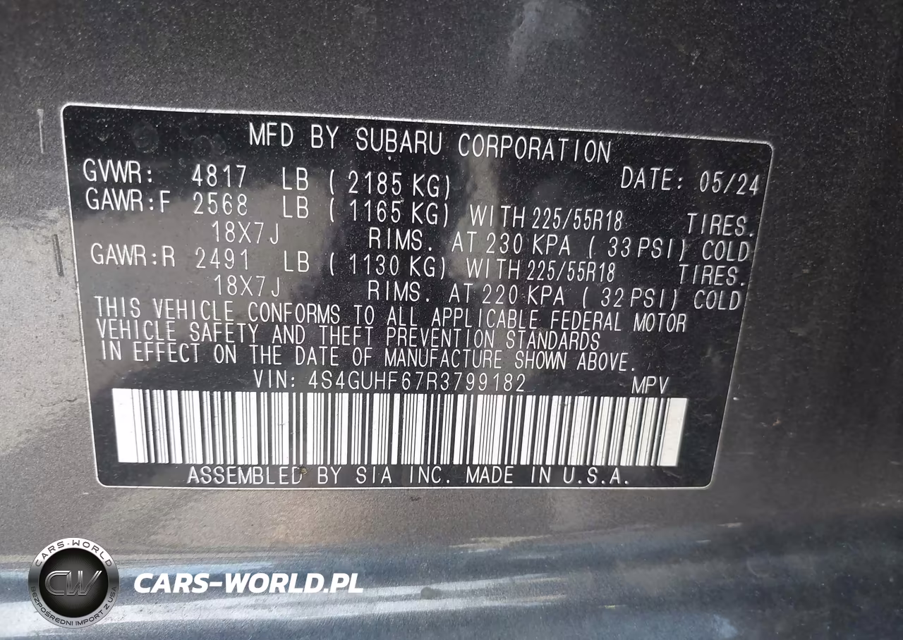 2024 Subaru Crosstrek Sport VIN:4S4GUHF67R3799182 - 9