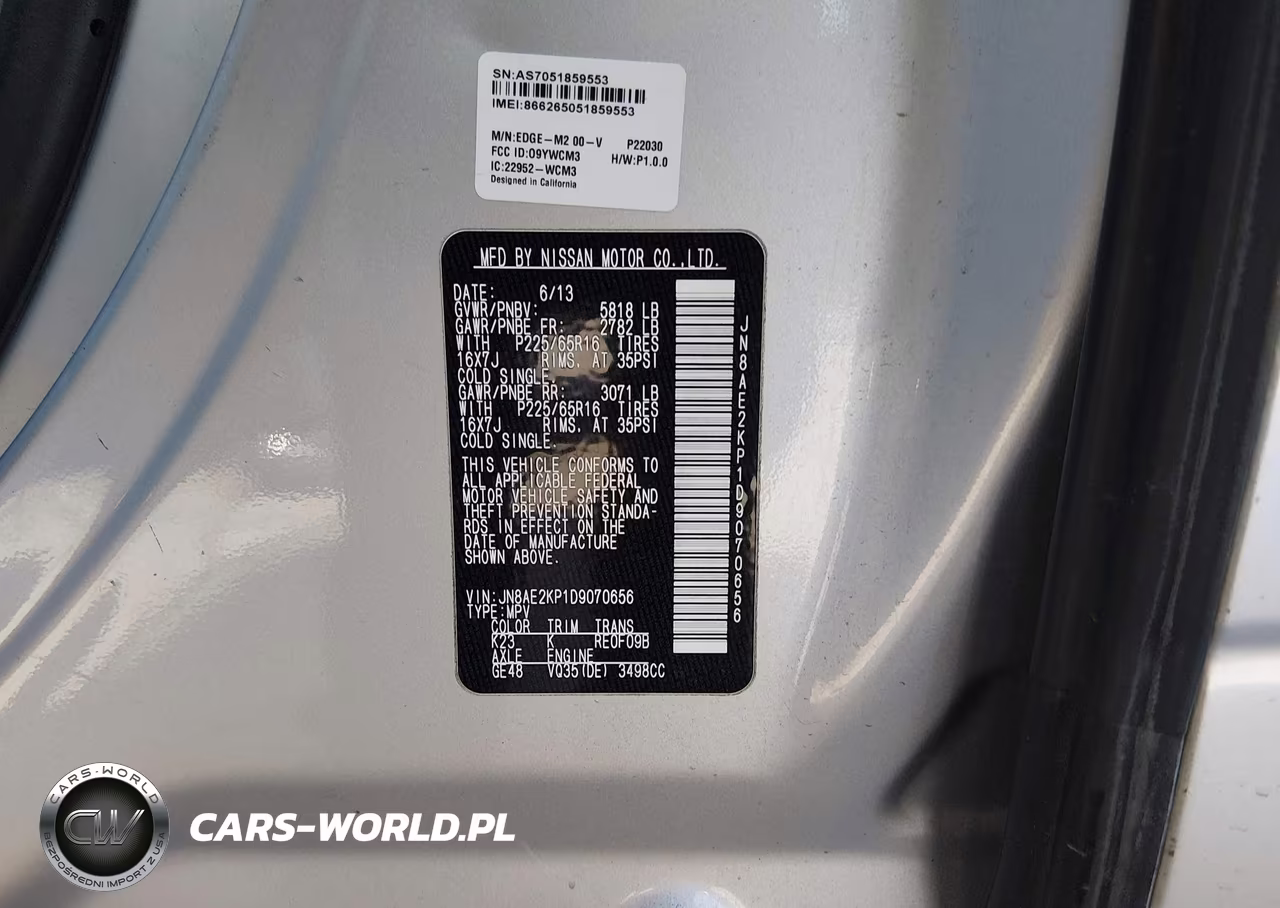 2013 Nissan Quest Sv VIN:JN8AE2KP1D9070656 - 9