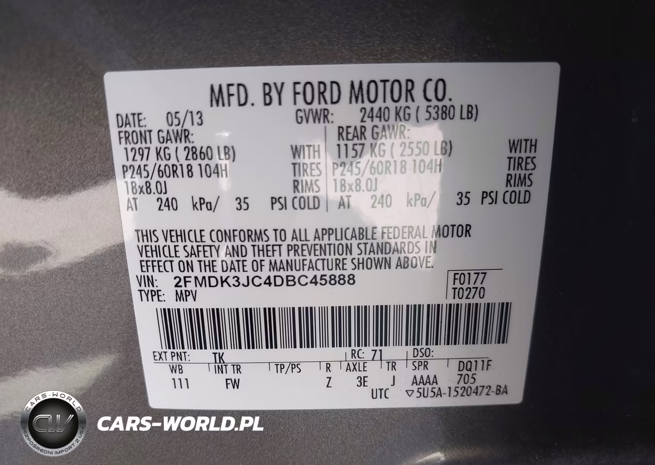 2013 Ford Edge Sel VIN:2FMDK3JC4DBC45888 - 9