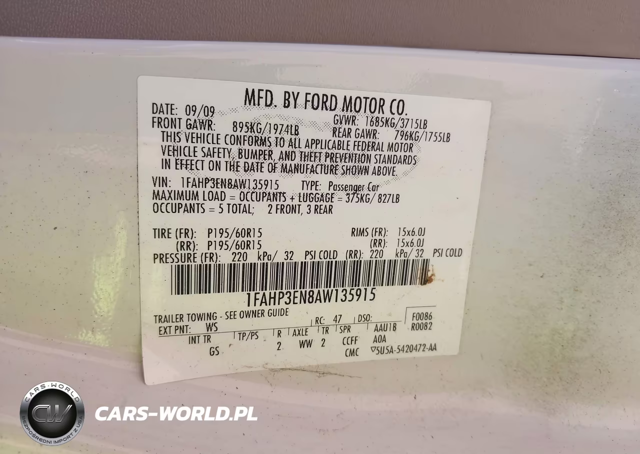 2010 Ford Focus S VIN:1FAHP3EN8AW135915 - 9