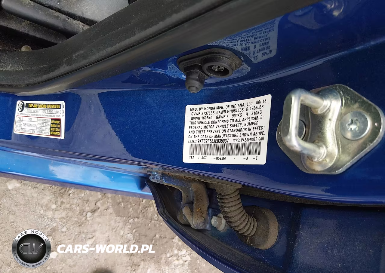 2018 Honda Civic Lx VIN:19XFC2F58JE035037 - 9