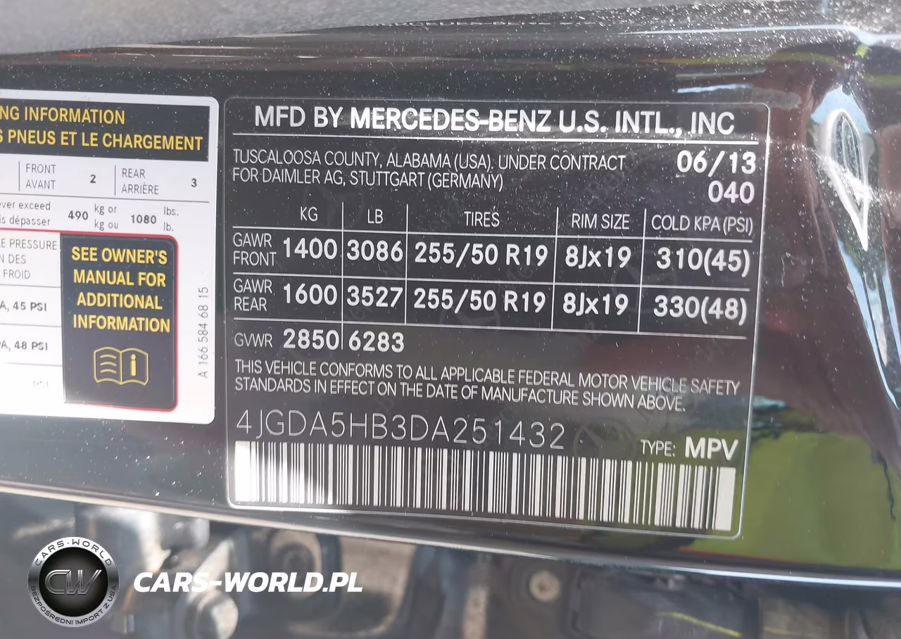 2013 Mercedes-Benz Ml 350 4Matic VIN:4JGDA5HB3DA251432 - 9