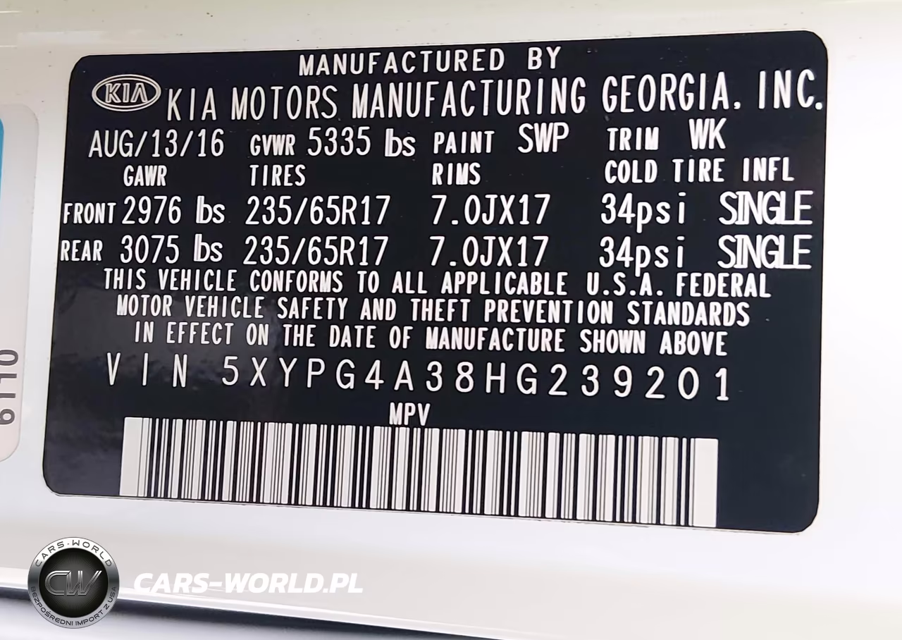 2017 Kia Sorento 2.4L Lx VIN:5XYPG4A38HG239201 - 9