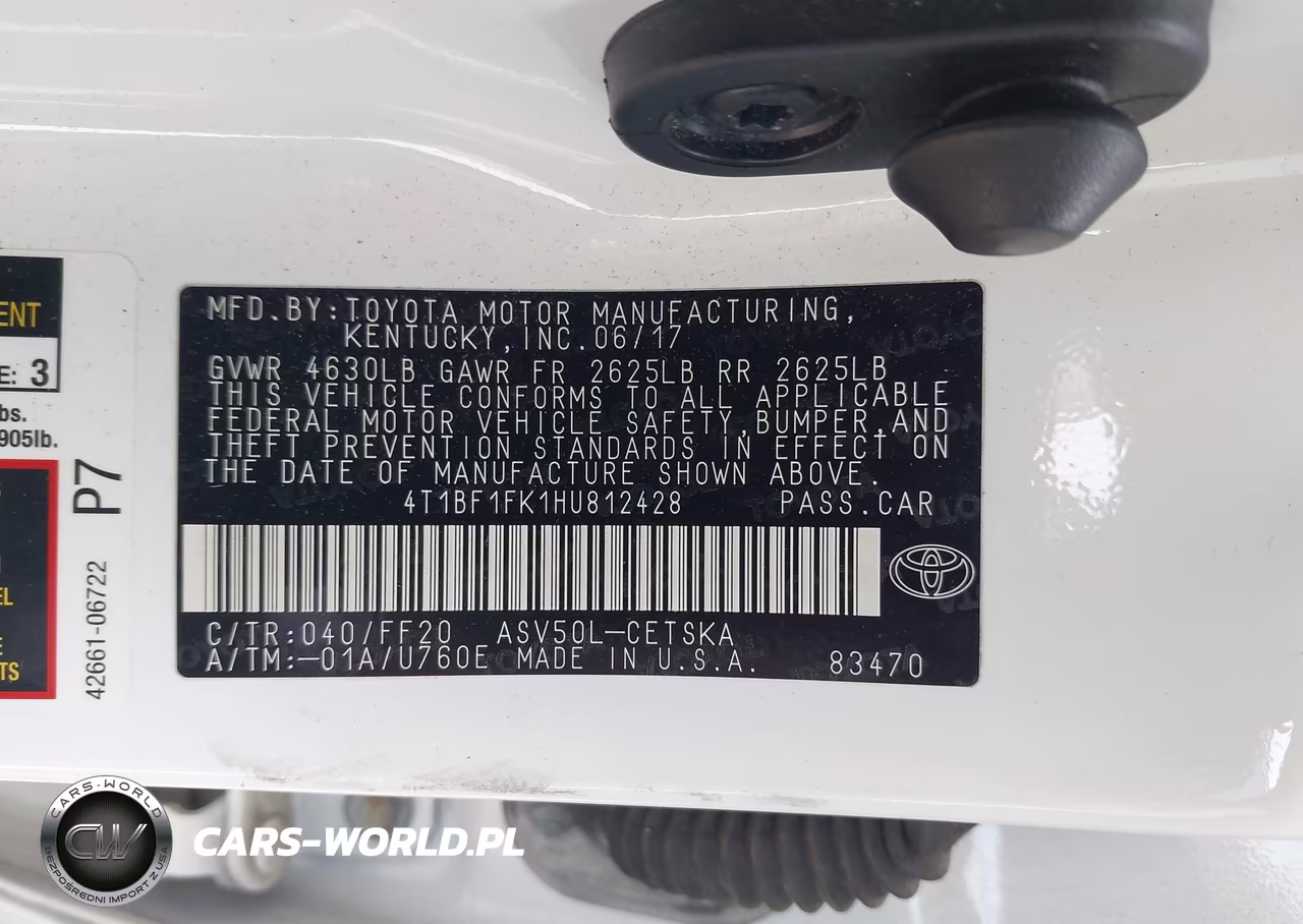 2017 Toyota Camry Se VIN:4T1BF1FK1HU812428 - 9