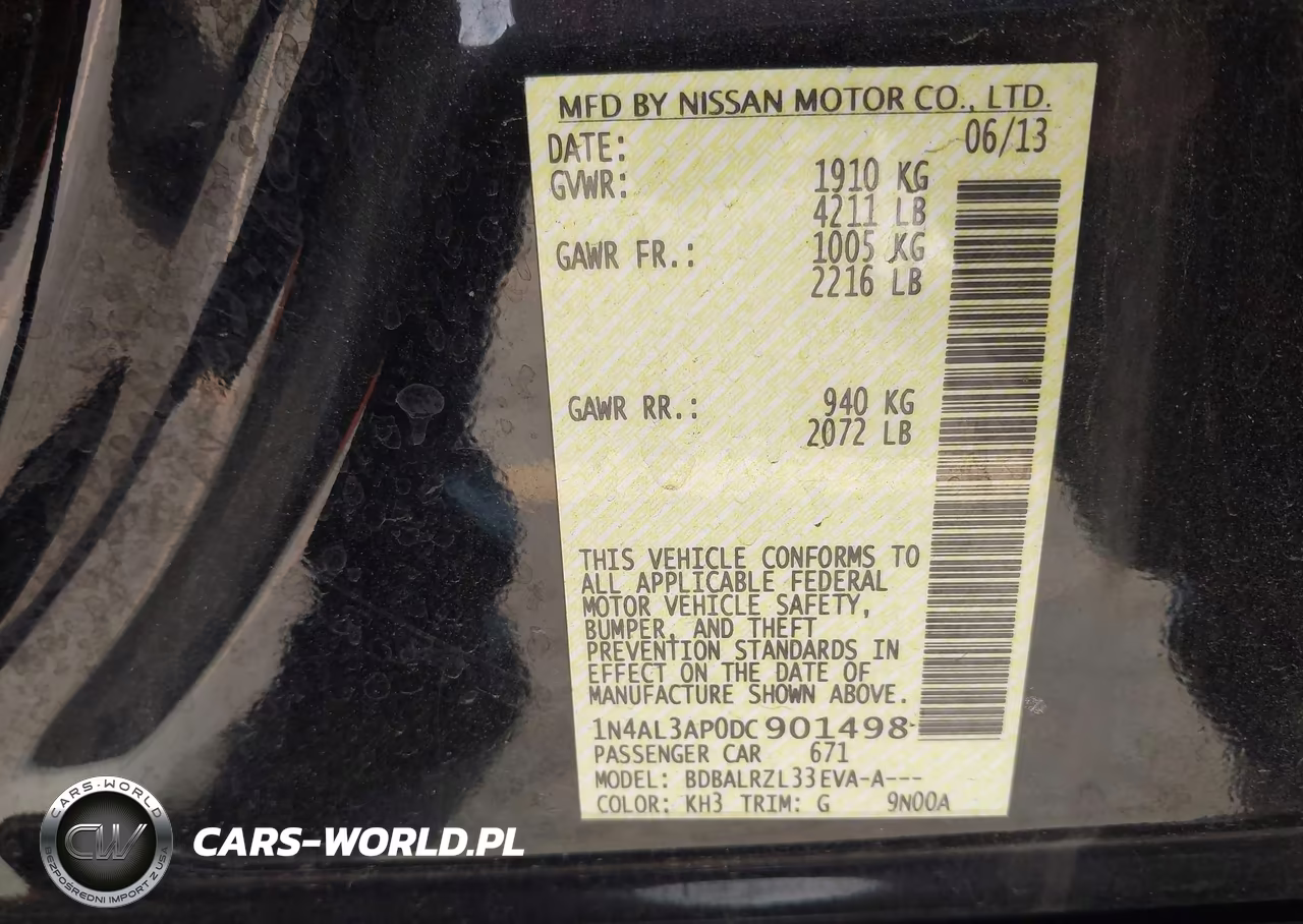 2013 Nissan Altima 2.5 S VIN:1N4AL3AP0DC901498 - 9