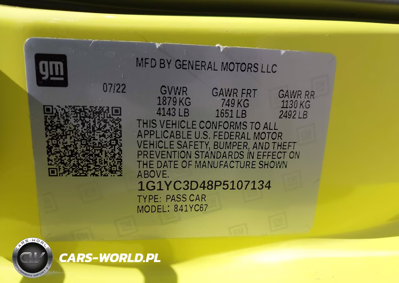 2023 Chevrolet Corvette Stingray Rwd 3Lt VIN:1G1YC3D48P5107134 - 9