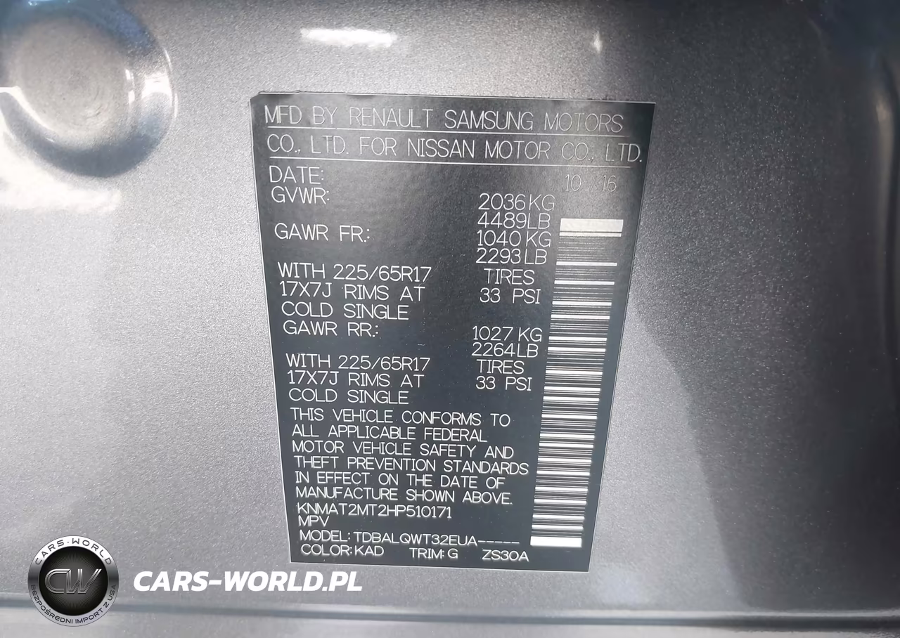 2017 Nissan Rogue Sv VIN:KNMAT2MT2HP510171 - 9