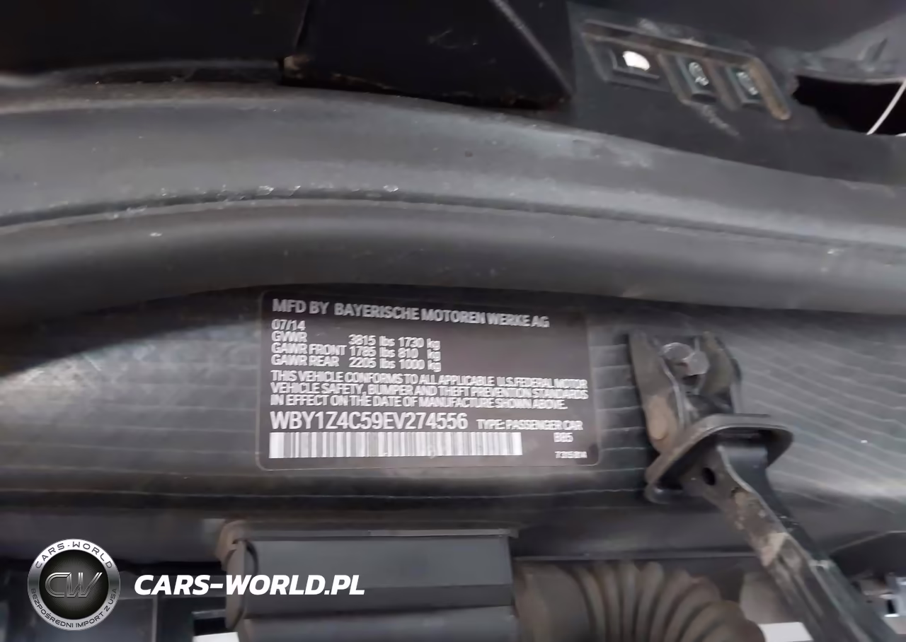 2014 BMW I3 Base W-Range Extender VIN:WBY1Z4C59EV274556 - 9