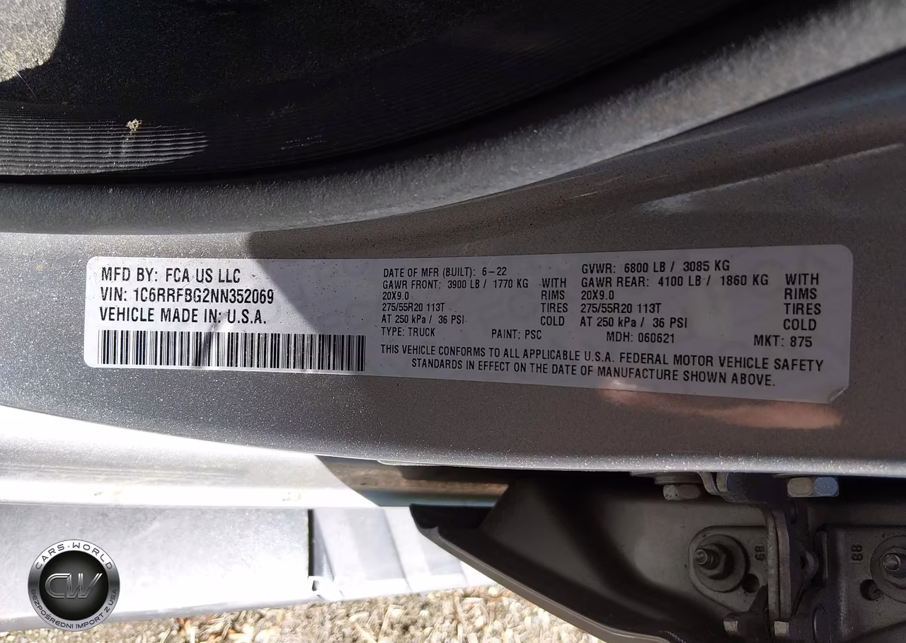 2022 Ram 1500 Big Horn 4X4 6'4 Box VIN:1C6RRFBG2NN352069 - 9
