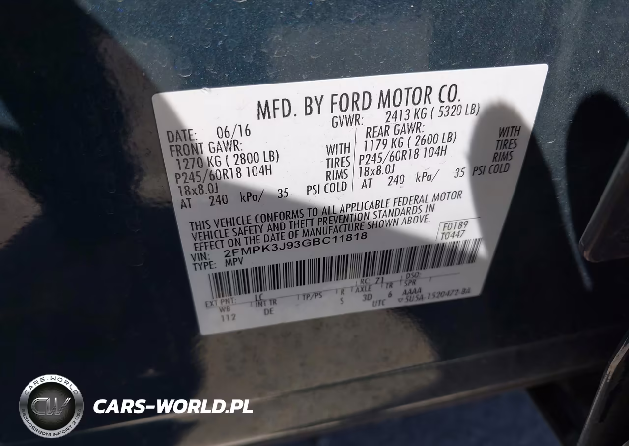 2016 Ford Edge Sel VIN:2FMPK3J93GBC11818 - 9