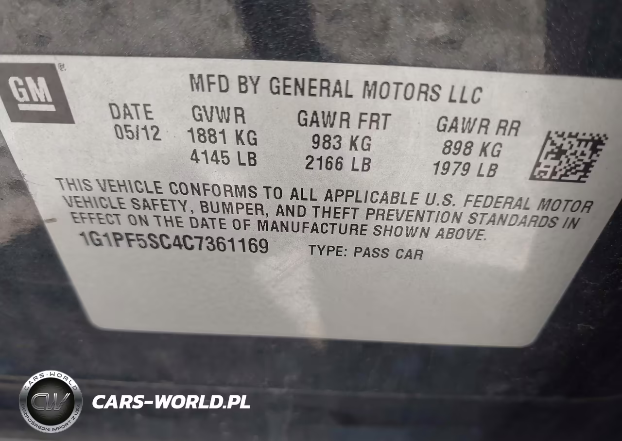 2012 Chevrolet Cruze 1Lt VIN:1G1PF5SC4C7361169 - 9