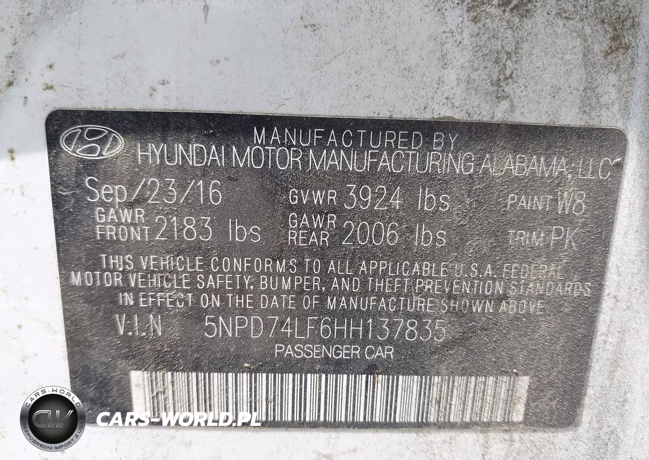 2017 Hyundai Elantra Se VIN:5NPD74LF6HH137835 - 9