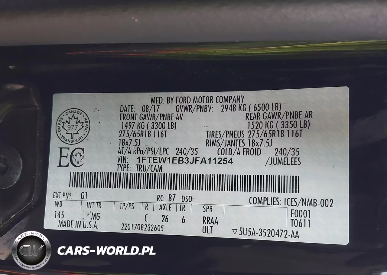 2018 Ford F-150 Xlt VIN:1FTEW1EB3JFA11254 - 9