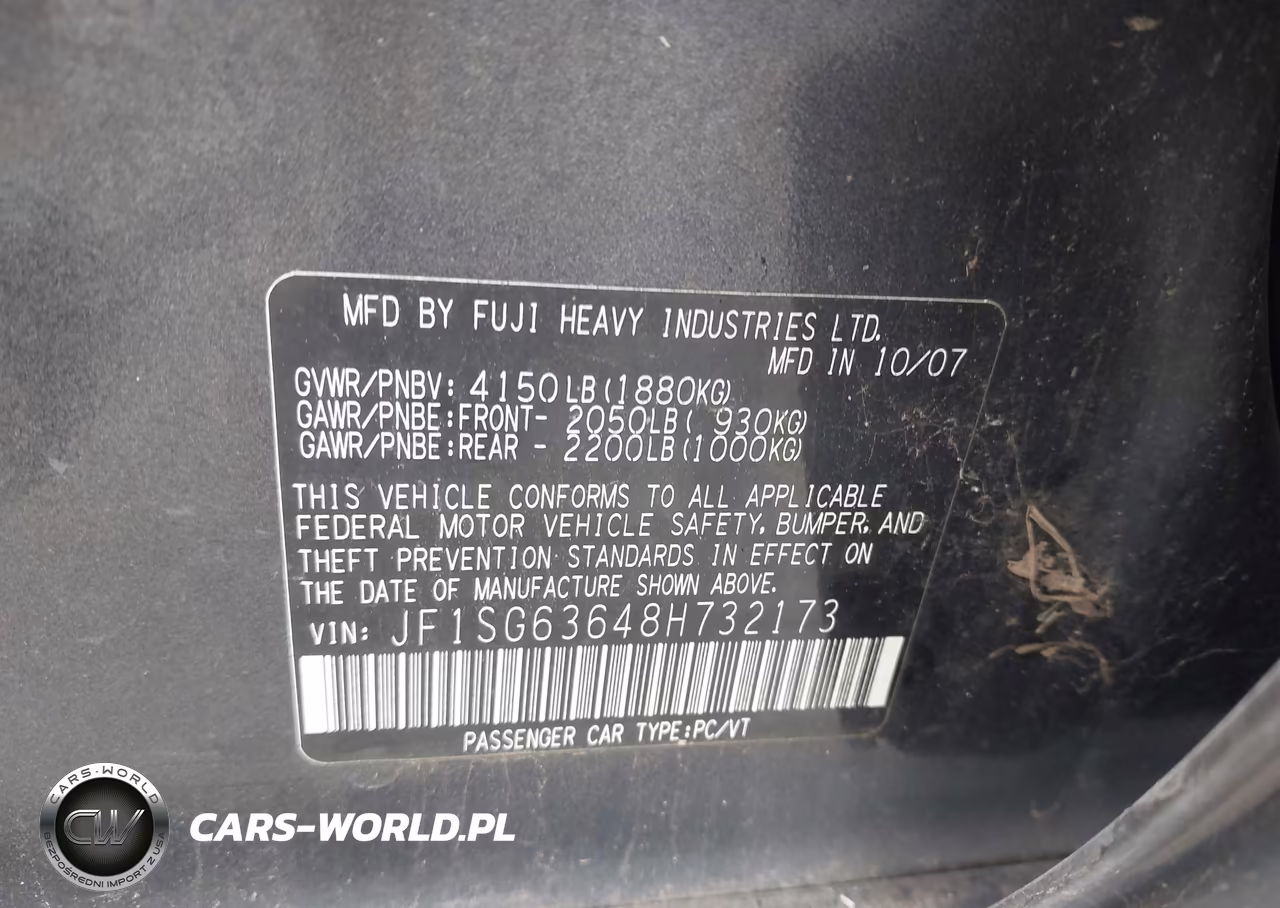 2008 Subaru Forester 2.5X VIN:JF1SG63648H732173 - 9