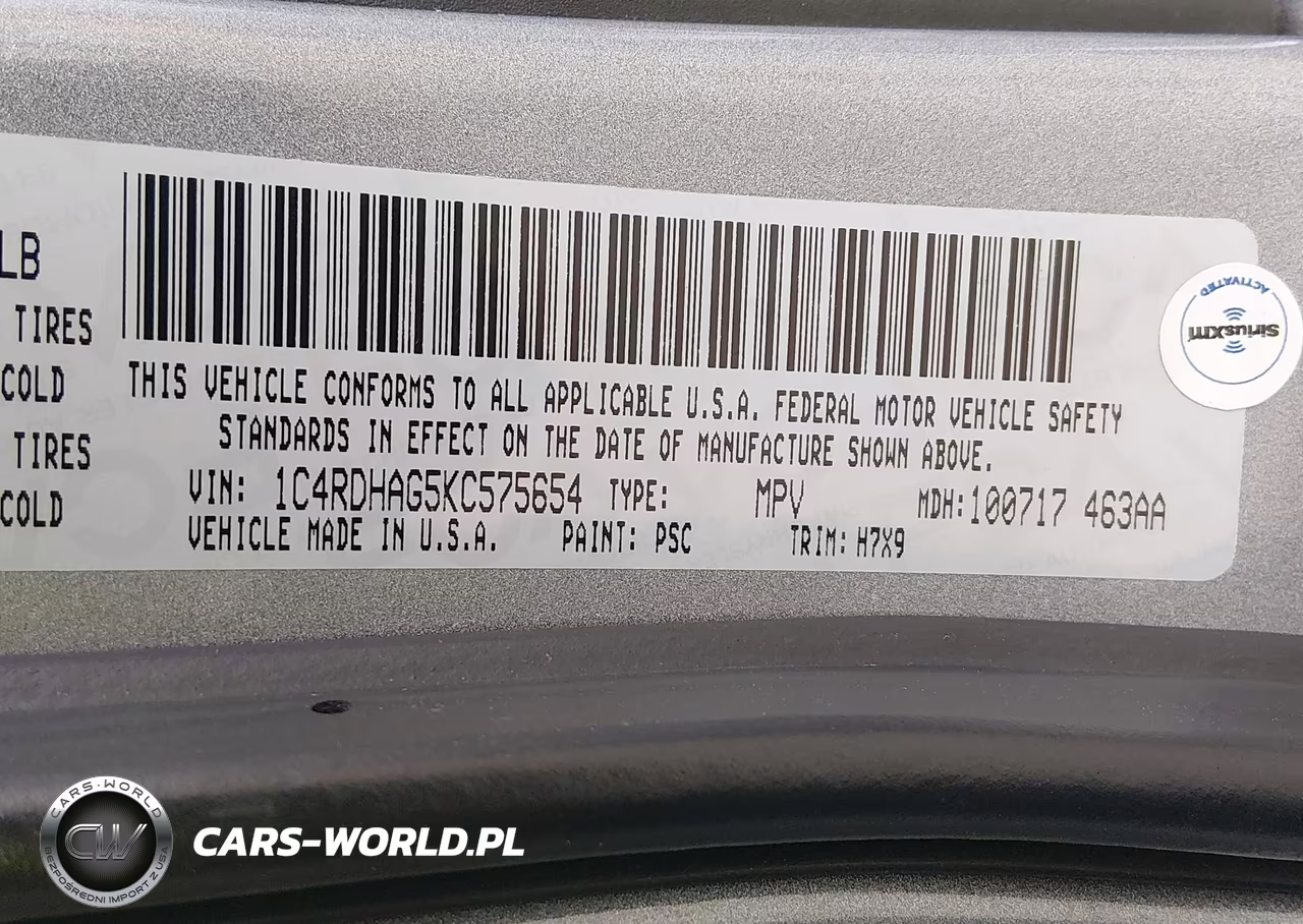 2019 Dodge Durango Sxt Rwd VIN:1C4RDHAG5KC575654 - 9