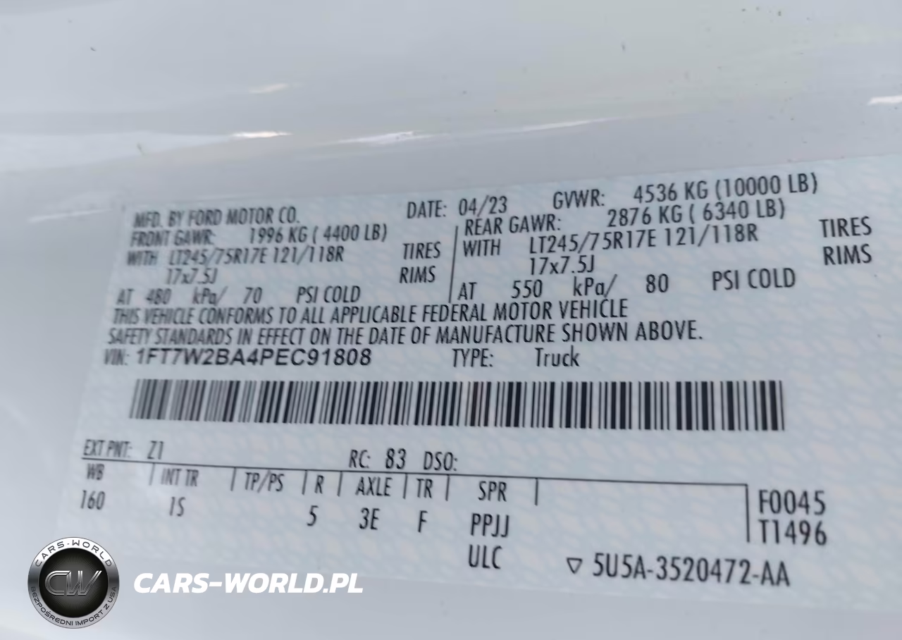 2023 Ford F-250 Xl VIN:1FT7W2BA4PEC91808 - 9