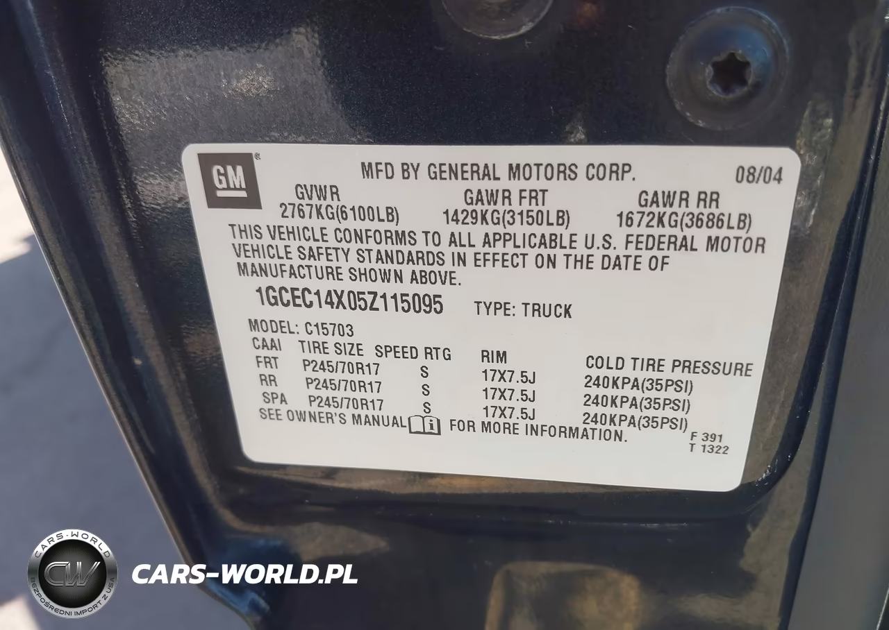 2005 Chevrolet Silverado 1500 Work Truck VIN:1GCEC14X05Z115095 - 9