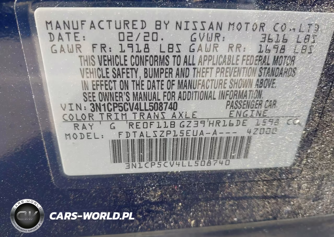 2020 Nissan Kicks Sv Xtronic Cvt VIN:3N1CP5CV4LL508740 - 9