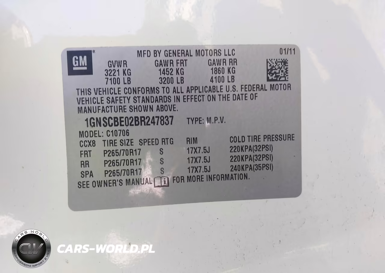 2011 Chevrolet Tahoe Lt VIN:1GNSCBE02BR247837 - 9