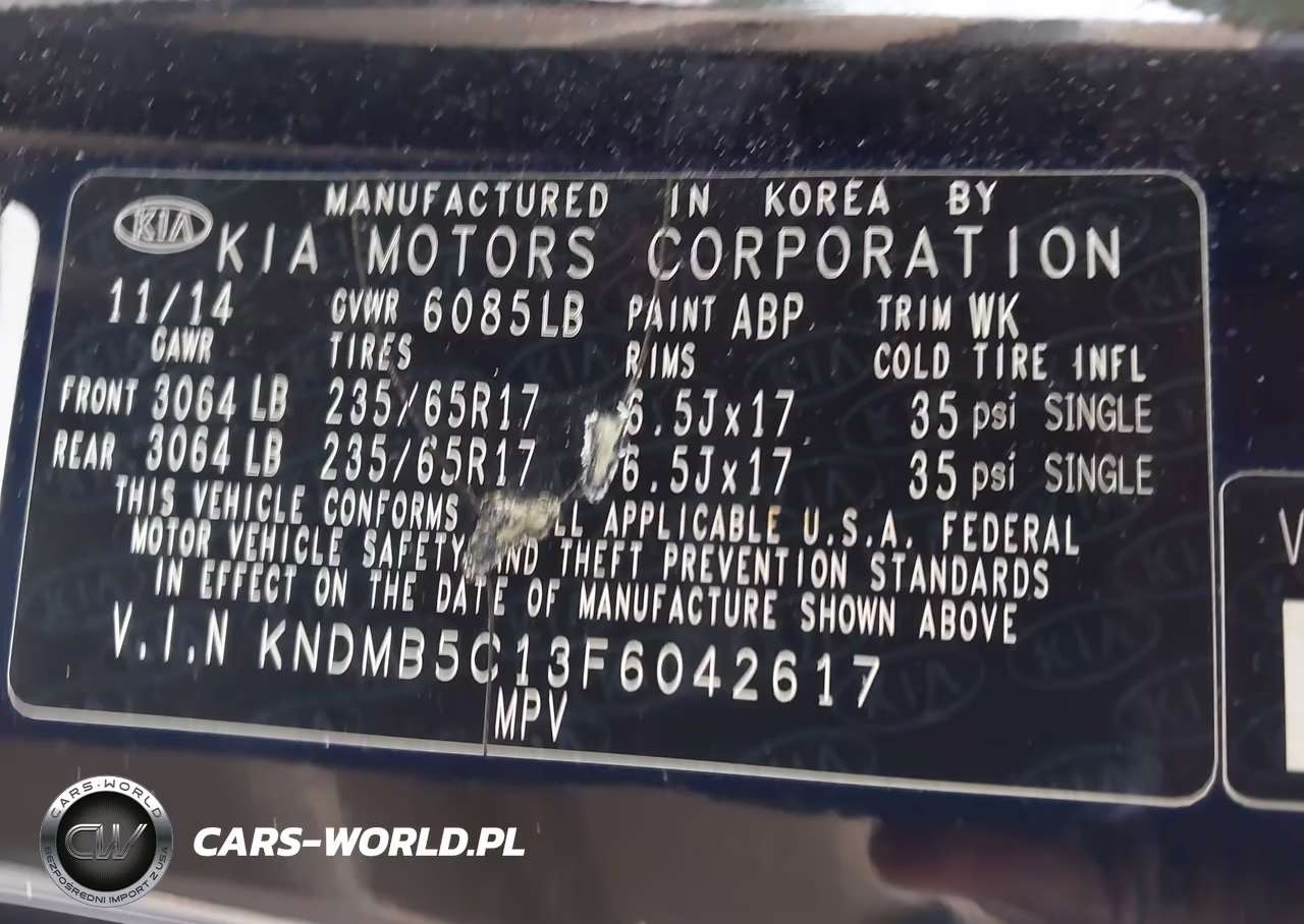 2015 Kia Sedona Lx VIN:KNDMB5C13F6042617 - 9