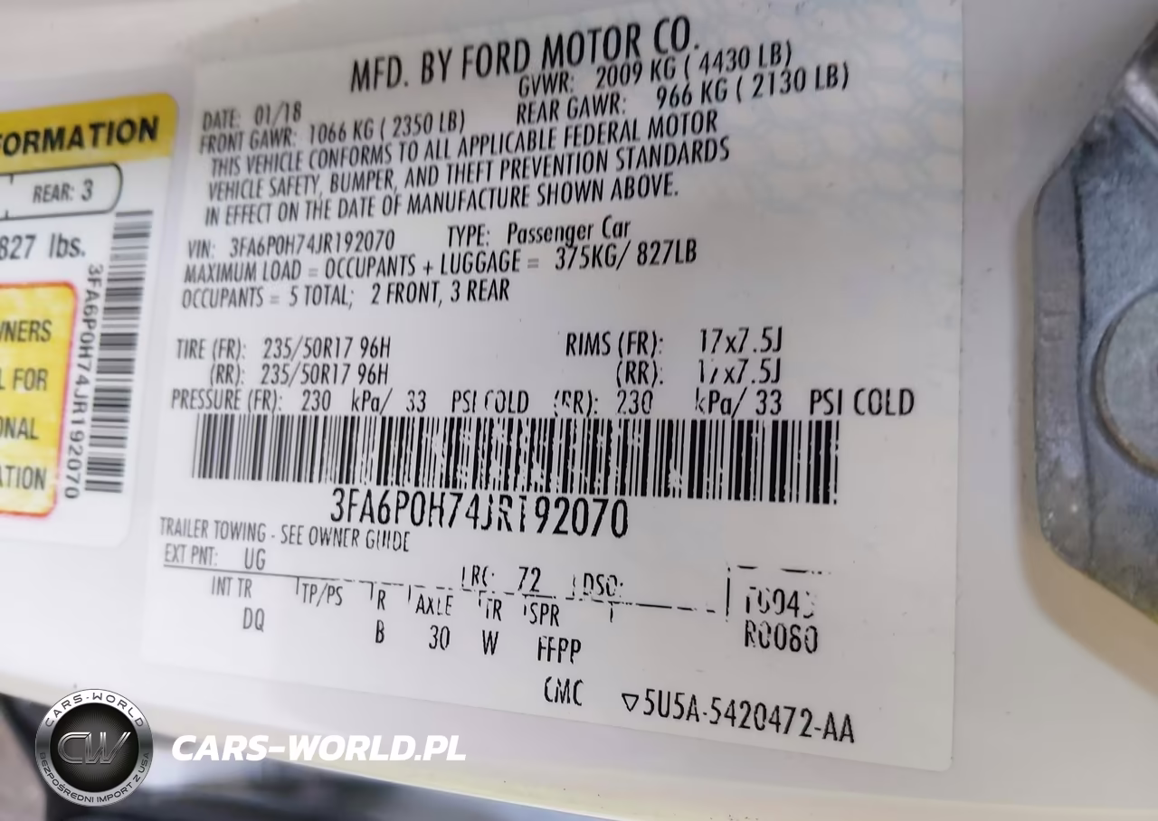 2018 Ford Fusion Se VIN:3FA6P0H74JR192070 - 9