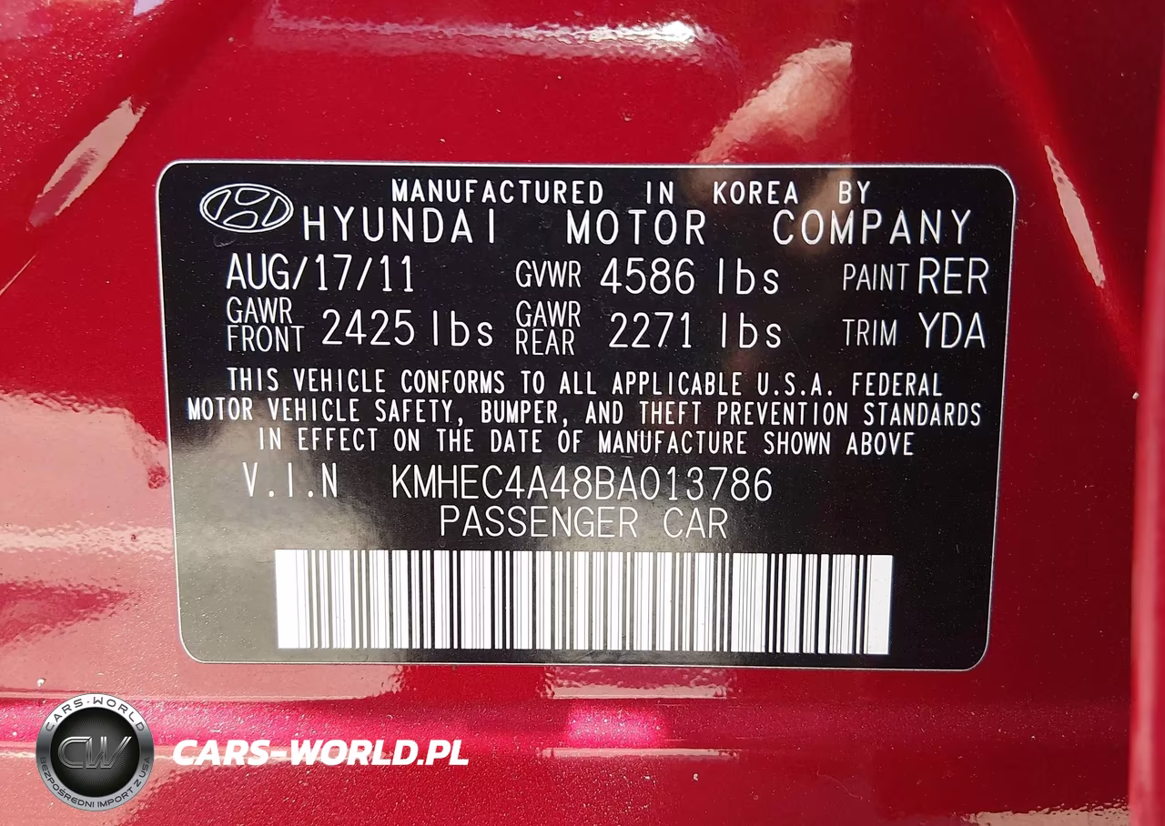 2011 Hyundai Sonata Hybrid VIN:KMHEC4A48BA013786 - 9