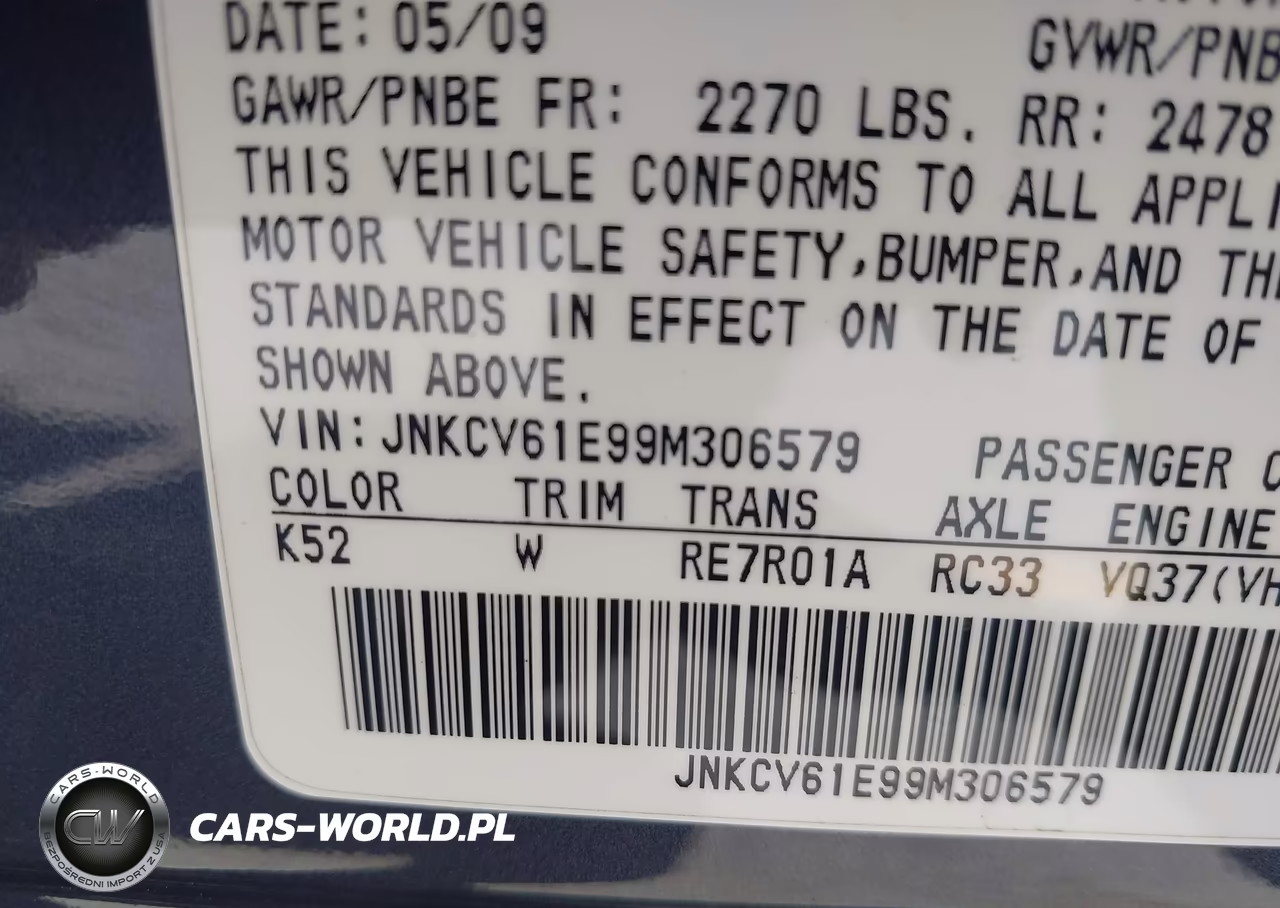 2009 Infiniti G37 Journey VIN:JNKCV61E99M306579 - 9