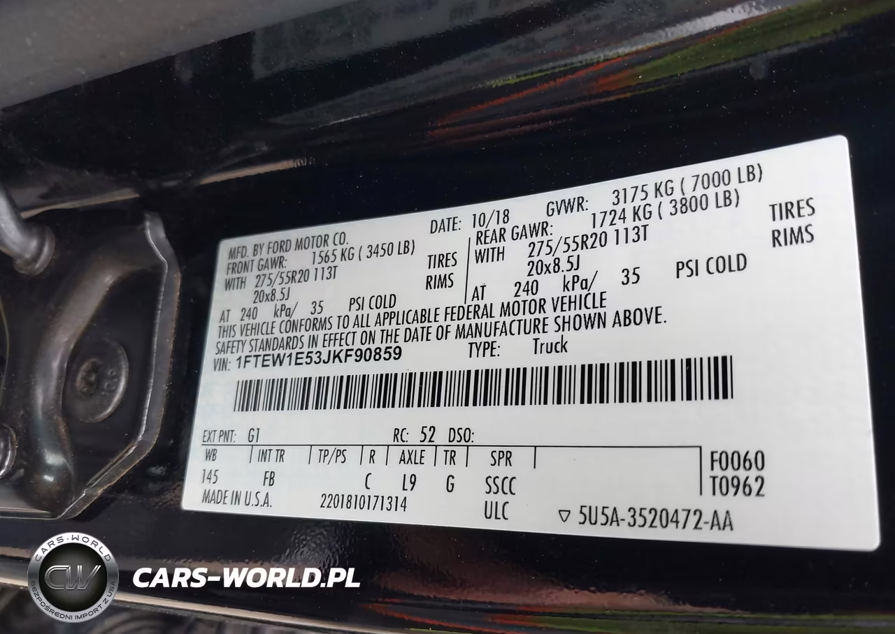 2018 Ford F-150 Xlt VIN:1FTEW1E53JKF90859 - 9