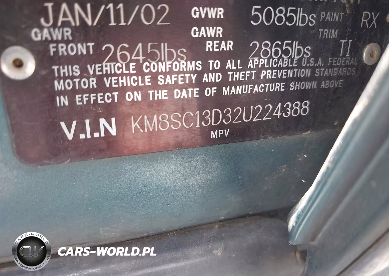 2002 Hyundai Santa Fe Gls-Lx VIN:KM8SC13D32U224388 - 9