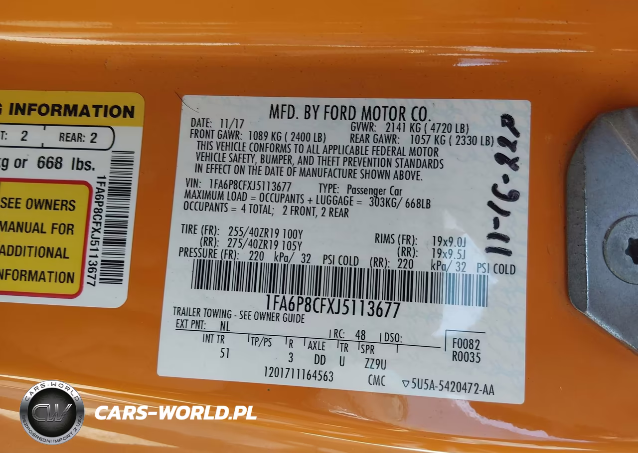2018 Ford Mustang Gt Premium VIN:1FA6P8CFXJ5113677 - 9