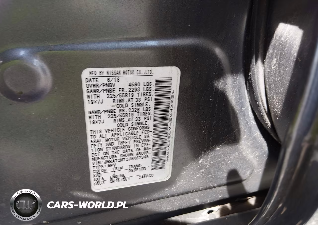 2018 Nissan Rogue Sl VIN:JN8AT2MT2JW487345 - 9