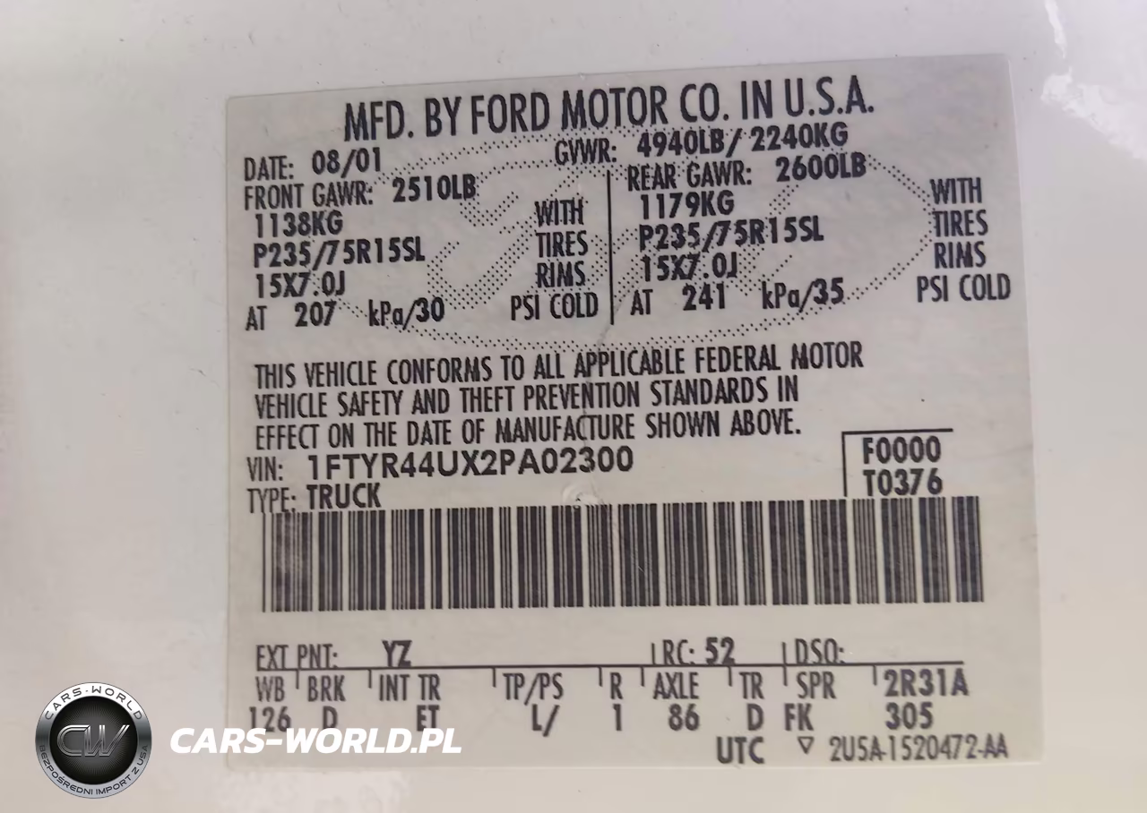 2002 Ford Ranger Edge-Tremor-Xlt VIN:1FTYR44UX2PA02300 - 9